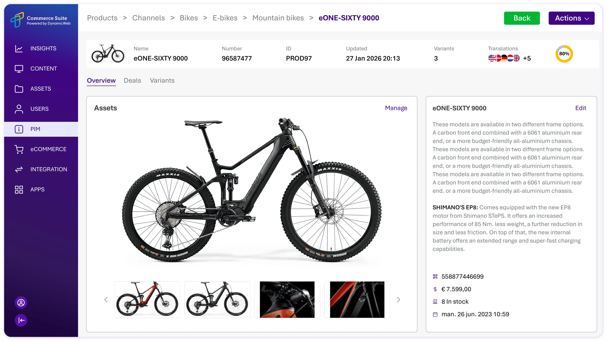 Truvio Commerce Suite – plattformgrensesnitt for e-handel, PIM og CMS